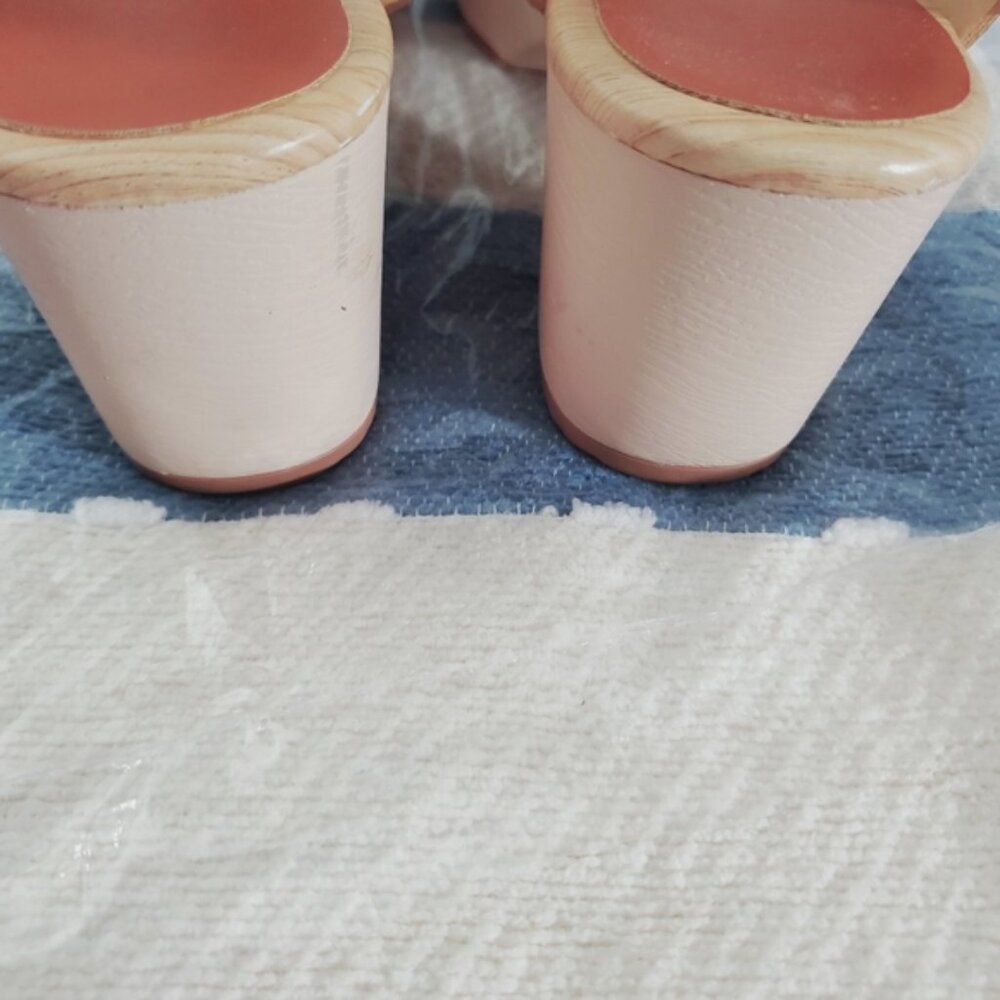 New Swedish Inspired Clogs Block Heel In Camel - Picture 7 of 9
